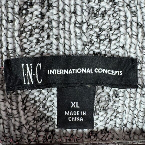INC International Concepts Bell Sleeve Mock Neck Tunic Sweater Grey Fleck XL - Picture 14 of 14